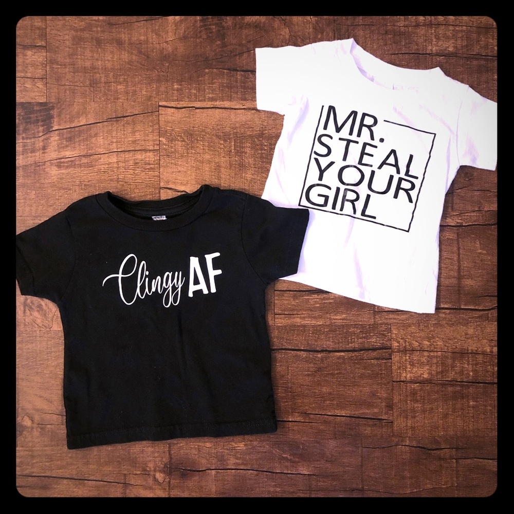 🤍🖤 2 custom t-shirt for toddler boy 🖤🤍